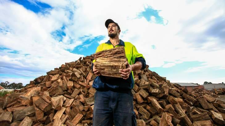 Rob Johnstone of O'Rourke's Firewood is ready for a busy season. Photo: Katherine Griffiths