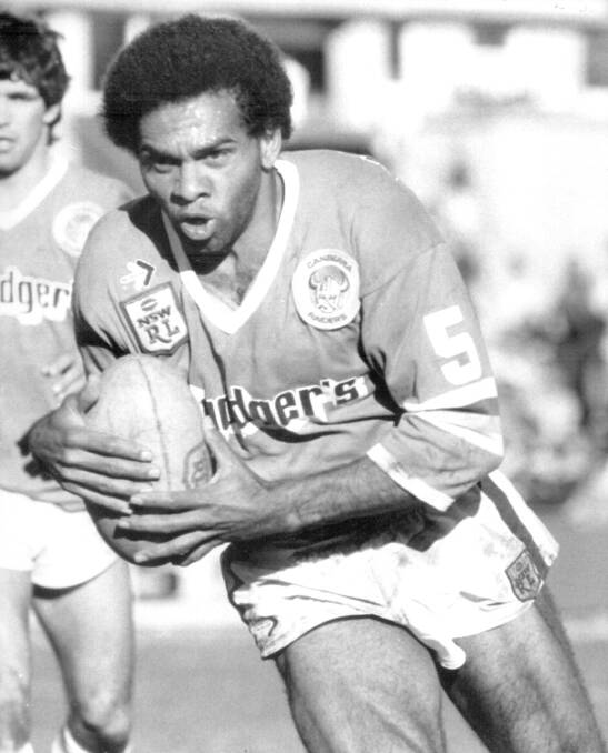 John 'Chicka' Ferguson was a cult favourite at the Raiders. Photo: Peter Wells