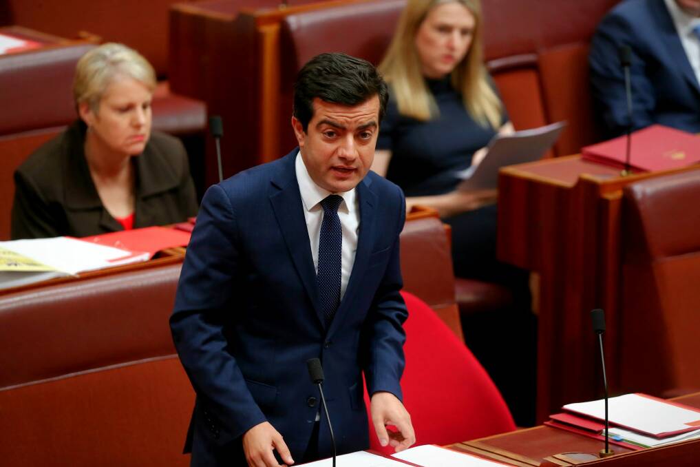 Embattled Labor Sam Dastyari "called away on business" from ACCI speaking commitment. Photo: Alex Ellinghausen