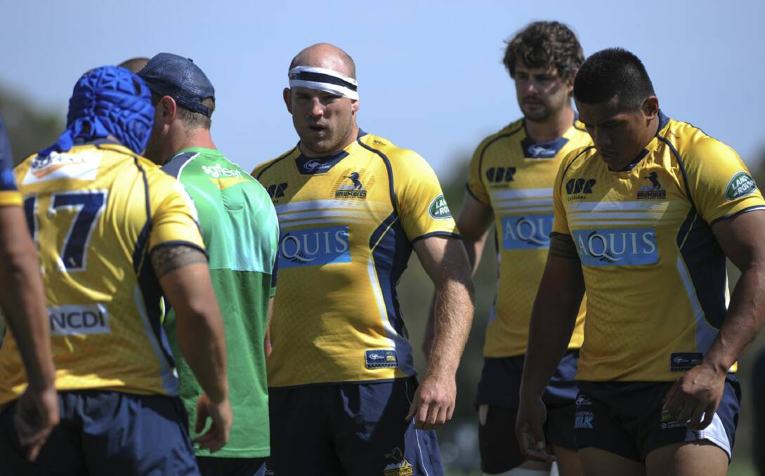 Stephen Moore will leave the Brumbies at the end of this season. Photo: Graham Tidy