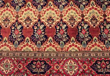 A 100 per cent silk antique rug. Photo: Katherine Griffiths