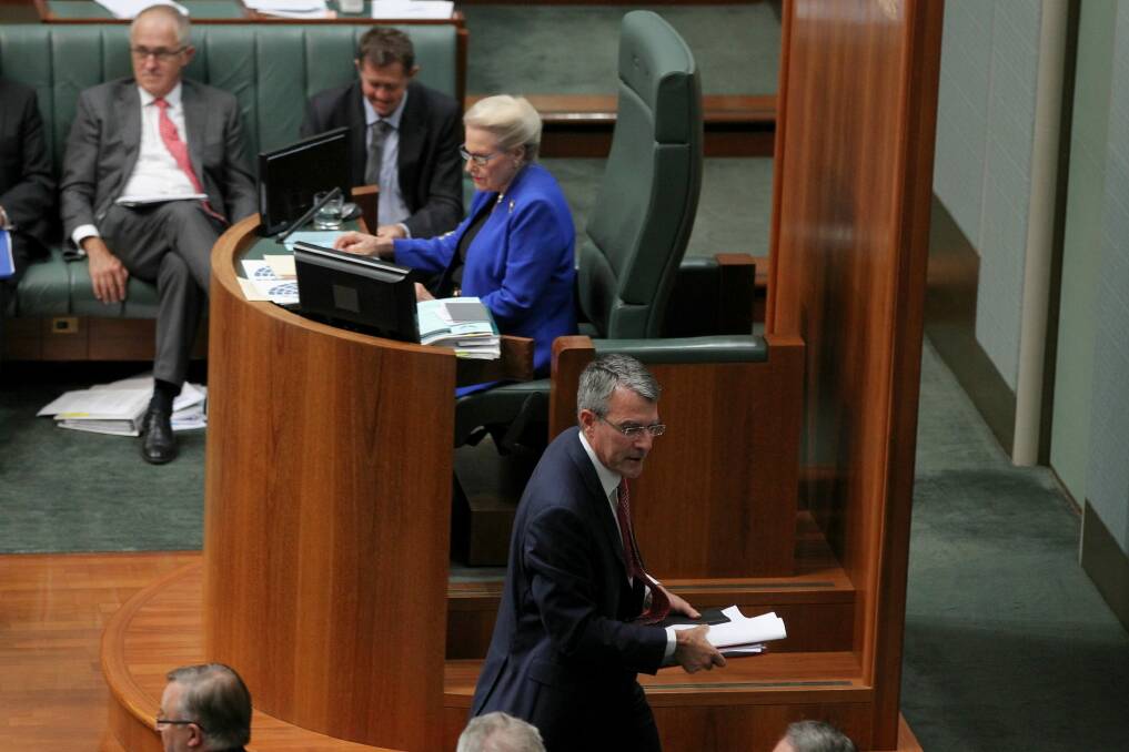 An outraged shadow attorney-general Mark Dreyfus is thrown out of the chamber. Photo: Alex Ellinghausen