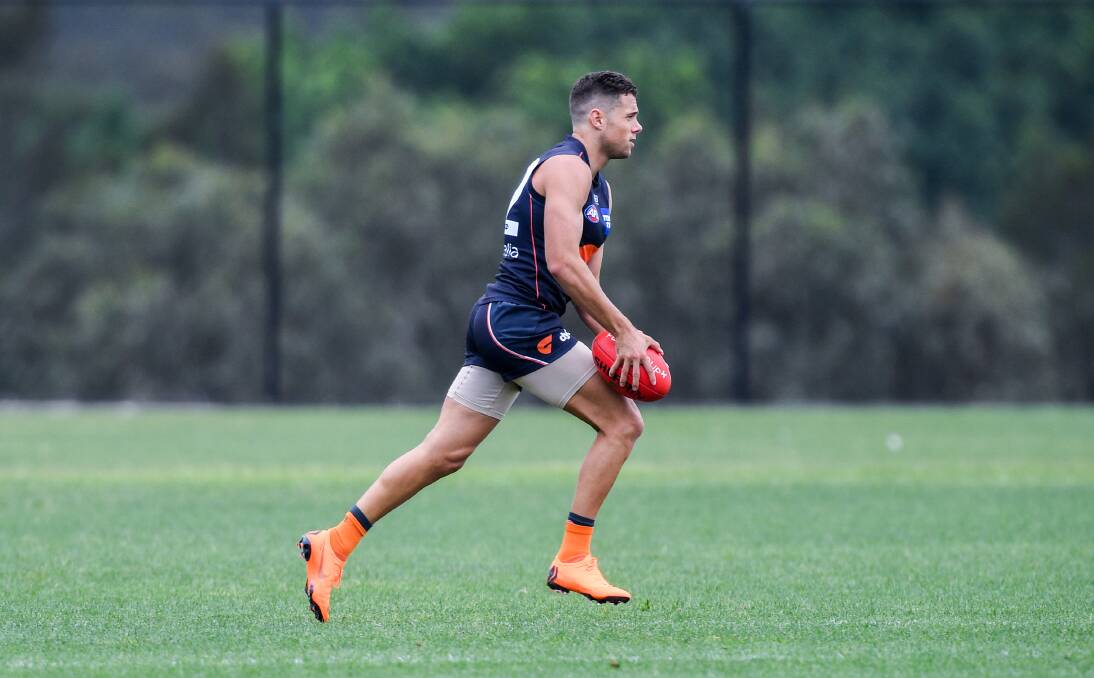 Waiting game: Josh Kelly, here training last month, is still battling to be fully fit. Photo: AAP