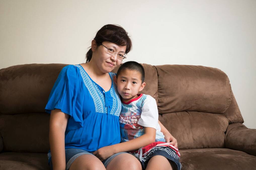 Nancy Ju and Allan Liang, 9, travel 20km everyday to the Duffy Primary's learning support unit.  Photo: Dion Georgopoulos