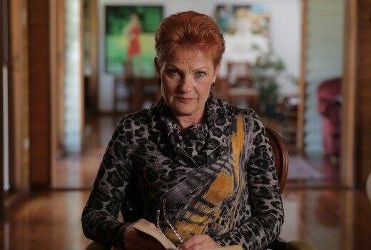 Pauline Hanson in the new documentary directed by Anna Broinowski Photo: Supplied