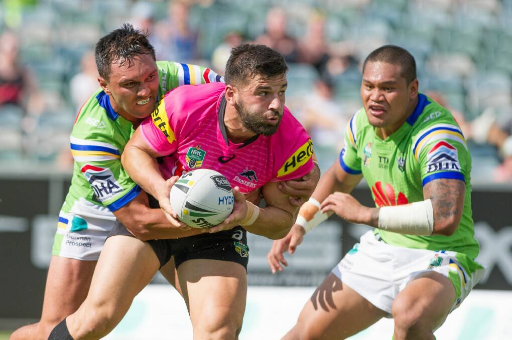 The NRL has been ablaze with talk about the lethal combination between Jordan Rapana and Joey Leilua. Photo: Jay Cronan 