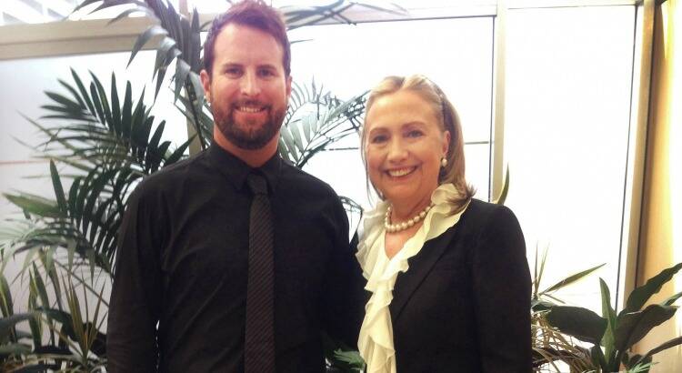 Perth hairstylist Daniel Hemsley was put in charge of US Secretary of State Hillary Clinton's hair on her recent trip down under. Photo: Maurice Meade