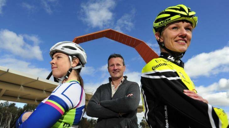 Canberra cyclist Lisa Keeling, right, has become a late-bloomer in Australian road cycling after being hit by a car in 2010. Photo: Jay Cronan