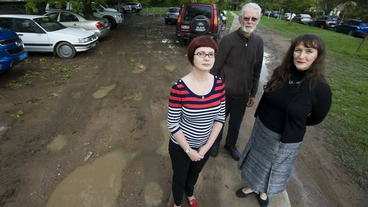 Reservations: Barton and Kingston residents group members Rebecca Scouller, Ian Morison and Janet Hughes are concerned about the impact of paid parking in the parliamentary triangle on surrounding suburbs. Photo: Elesa Kurtz