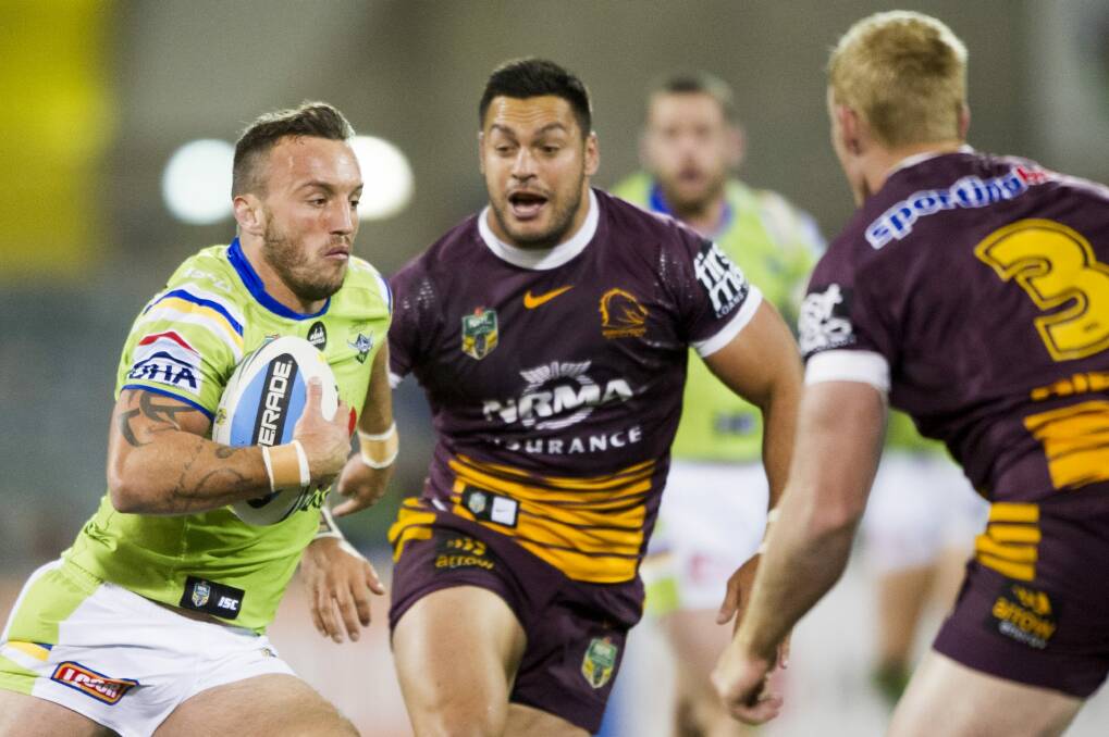 Canberra Raiders hooker Josh Hodgson has been named in England's squad for Test matches against France and New Zealand. Photo: Jay Cronan