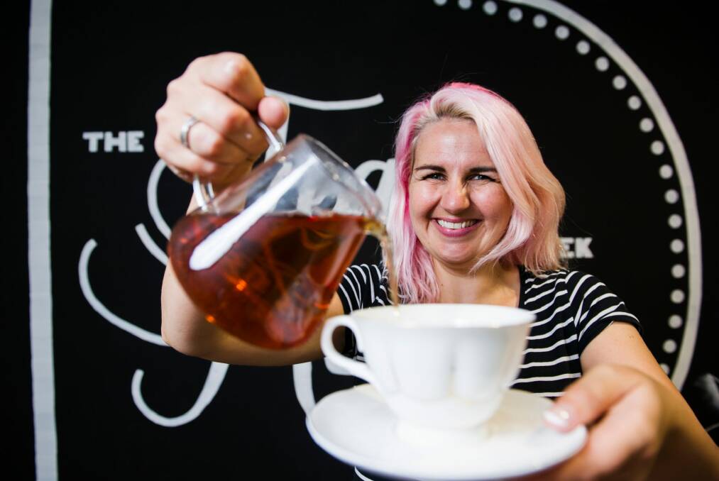 Holly Herbig has revamped a much-loved Canberra teahouse, re-opening it as The Tea House Gold Creek in Nicholls. Photo: Elesa Kurtz
