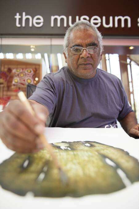 Cairns-based artist Paul Bong has a work in the National Museum of Australia's latest exhibition, Encounters. Photo: Jay Cronan