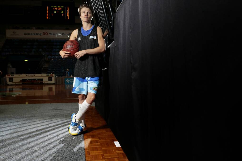 Canberra Capitals guard Jess Bibby has played this season with a fractured neck. Photo: Jeffrey Chan