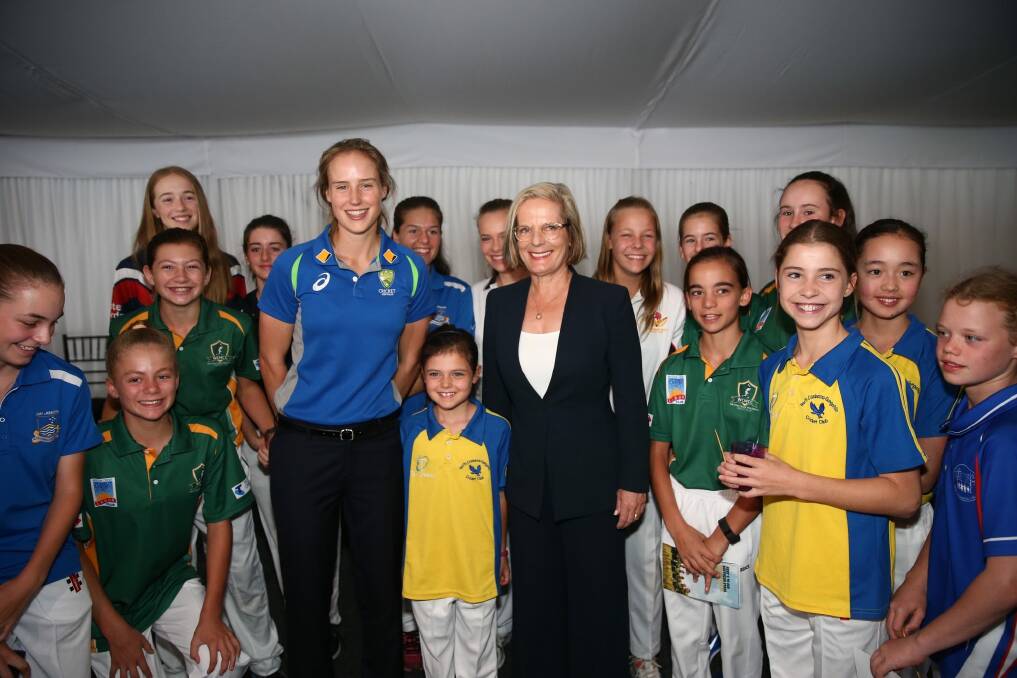 Stars on show: The Southern Stars attended a function at the Lodge with Lucy Turnbull on Wednesday. Photo: Andrew Meares