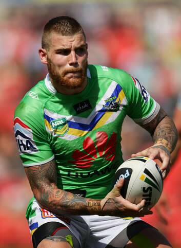Josh Dugan during his final match for the Raiders. Photo: Getty Images