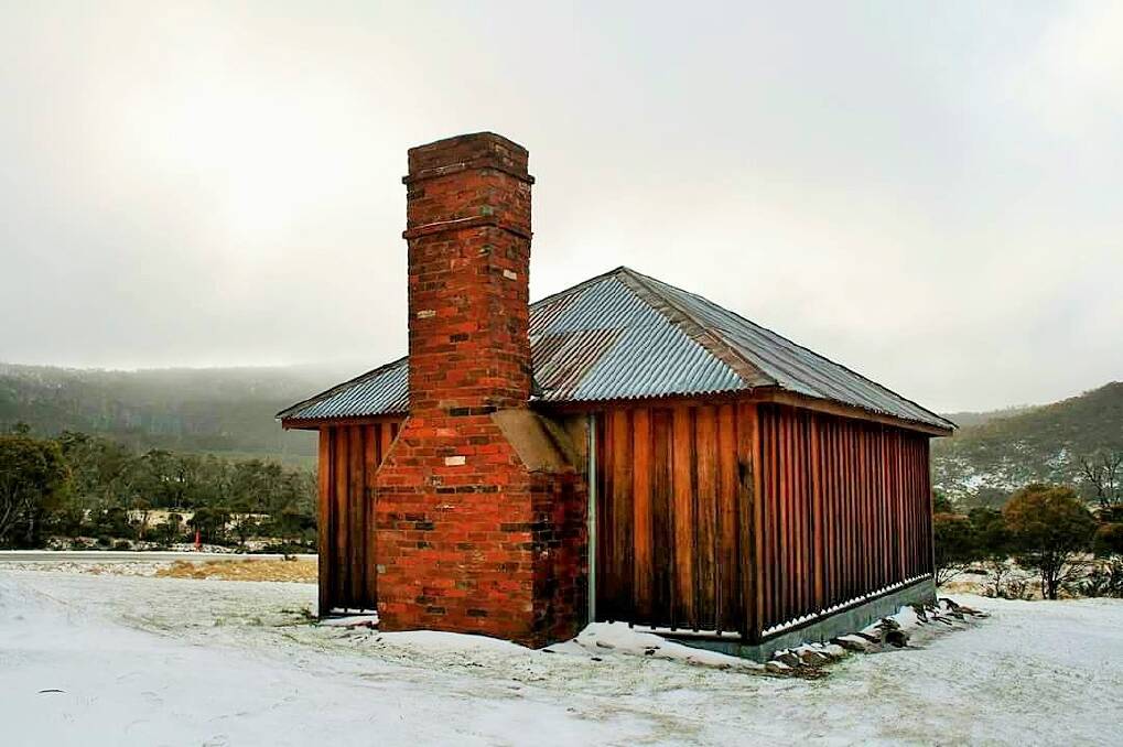 Sawyers Hill Hut after a light snow fall. Photo: Courtney Wilks