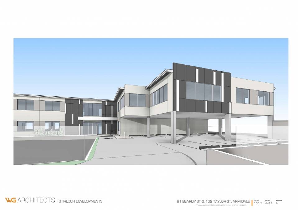 Plans for the APVMA's new building at 91 Beardy Street and 102 Taylor Street, Armidale. Photo: Supplied