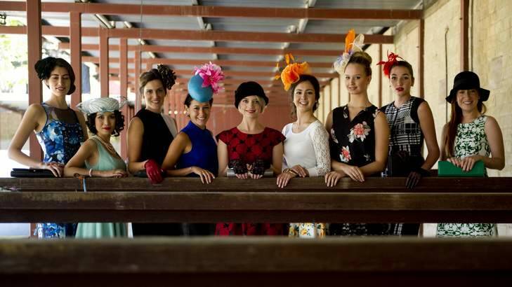 Finalists for face of Canberra Racing include: Sophie Phelan of Wanniassa, Le Tran of Florey, Stephanie Davies of Barton, Viviana Parish of Lyneham, Stephanie Menere of Cooma, Nada Ninchich of Belconnen, Emily Dibden of Cook, Marissa Briedenhann of Amaroo, and Kristen Henry of Braddon. Photo: Jay Cronan