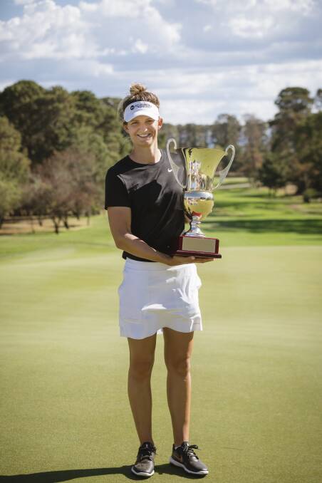Anne Van Dam after winning the 2019 Canberra Classic. Photo: Sitthixay Ditthavong
