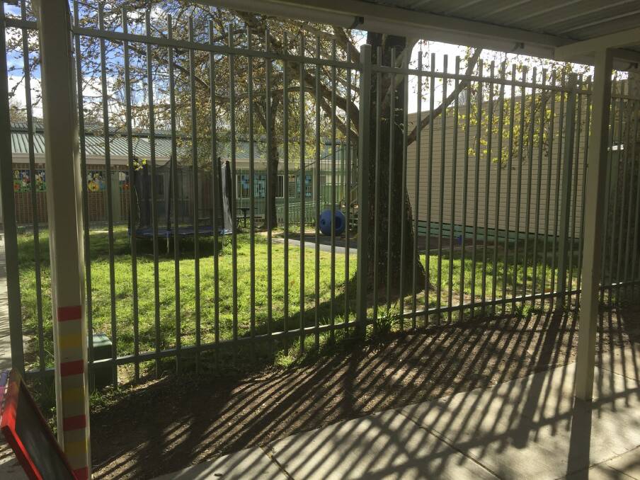 The fencing around Farrer Primary special needs unit. Photo: Supplied