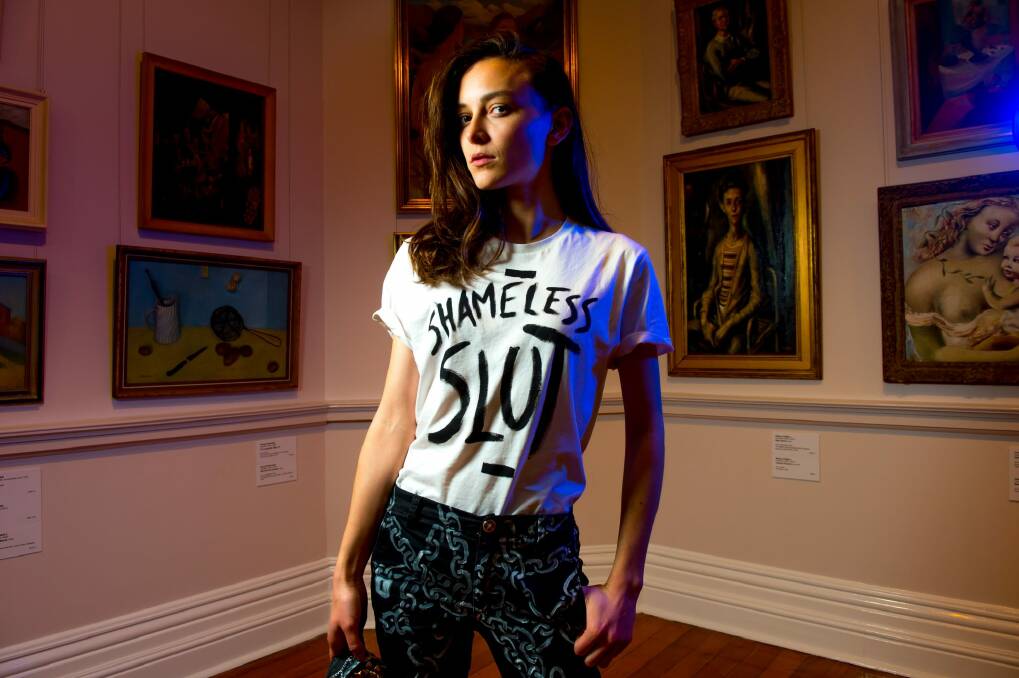 Ollie Henderson is a model and social activist with her own fashion range, House of Riot.  Photo: Justin McManus