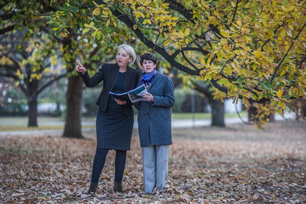 National Capital Authority chief Sally Barnes (left) and Ilse Wurst, director of development assessment and heritage have withdraw the draft amendment 89 for Deakin-Forrest.  Photo: Karleen Minney