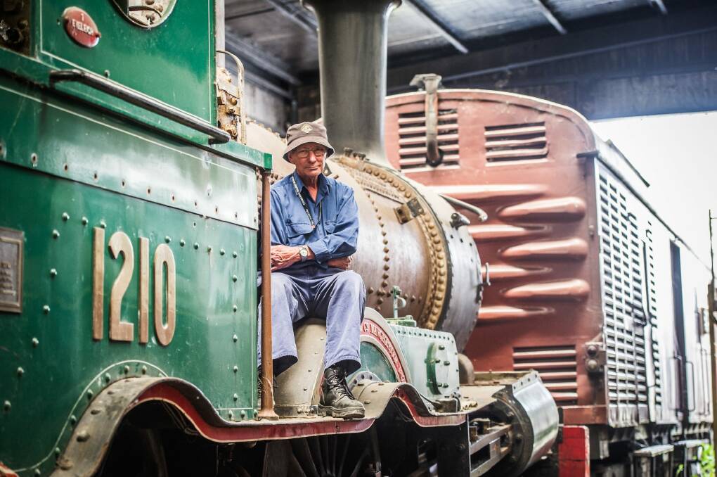 Canberra Railway Museum's John Cheeseman is saddened by the theft of train parts. Photo: karleen minney