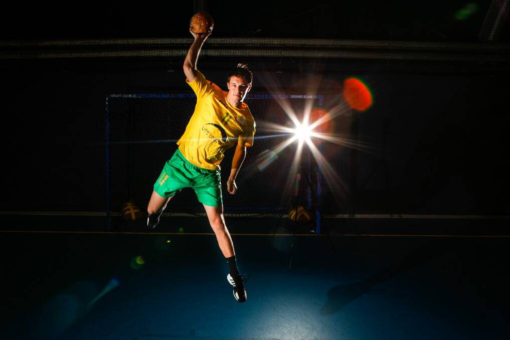 Canberra's Luke Behrendorff of the Australian handball team. Photo: Katherine Griffiths