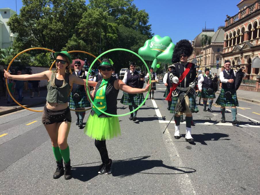 The 29th annual St Patrick's Day Parade marches through Brisbane. Photo: Toby Crockford - Fairfax Media