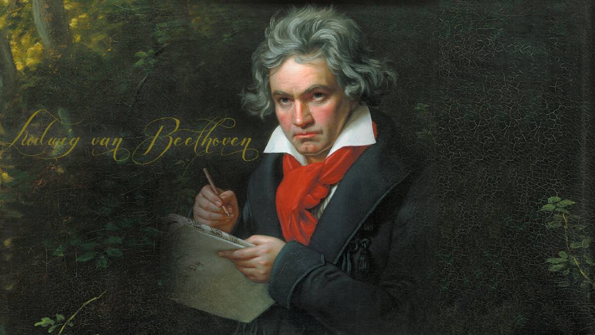 Pro-Labor Beethoven closely follows ACT election-night incoming results. Photo: Painter Joseph Stieler