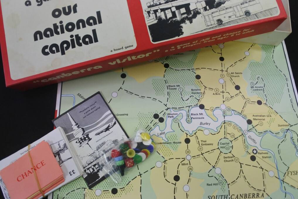 'Canberra Visitor' a boardgame circa 1970s about the national capital and its landmarks.