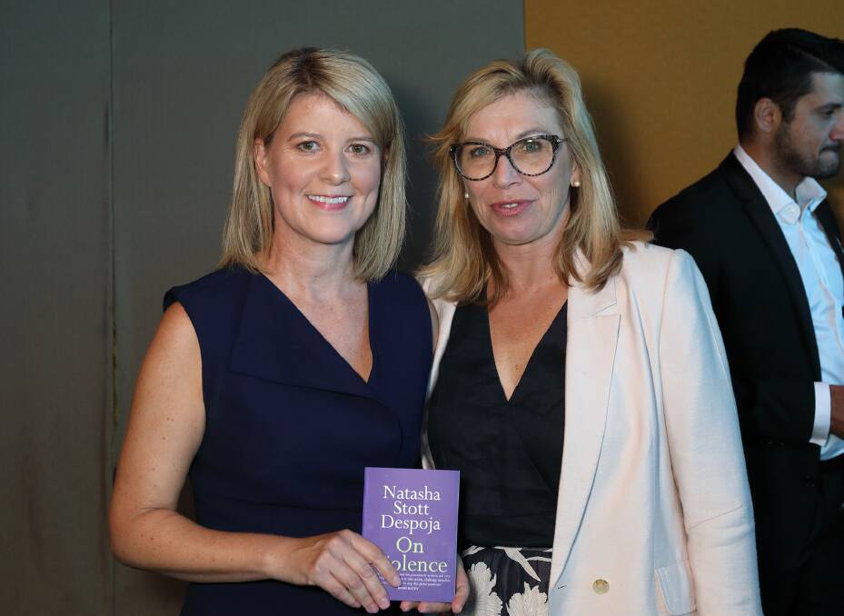 Natasha Stott Despoja and Rosie Batty at the launch of On Violence.  Photo: Supplied