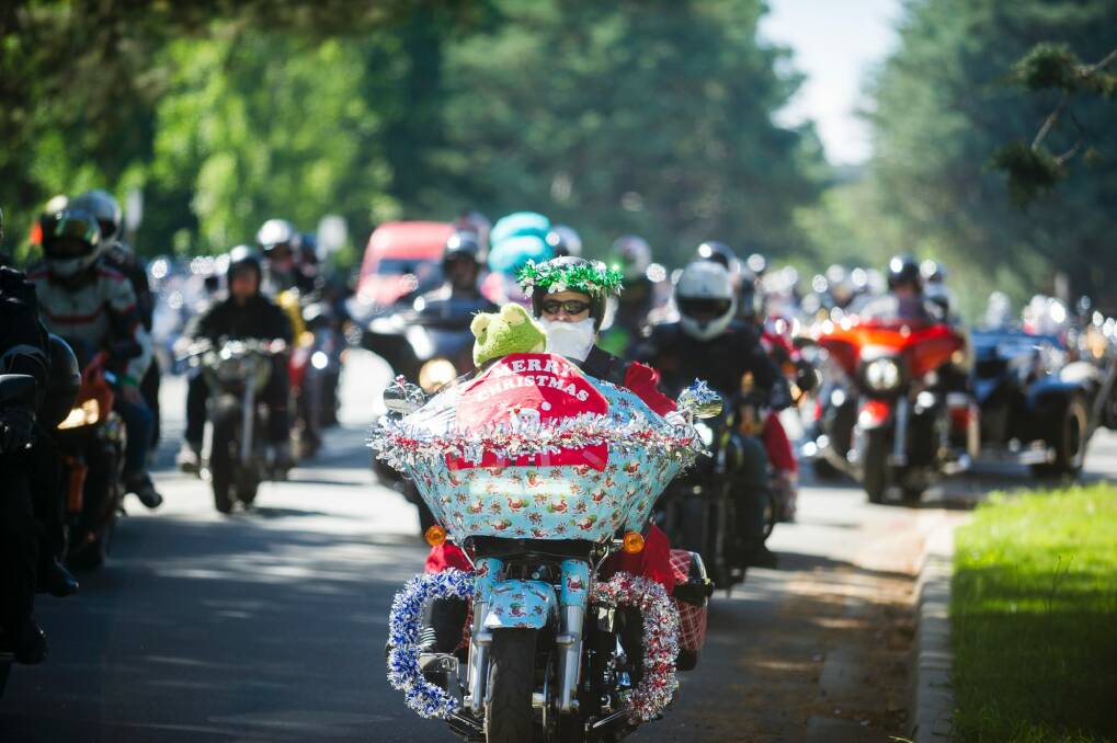 ACT Motorcyclists Riders Association holding its annual Toy Run.  Photo: Dion Georgopoulos