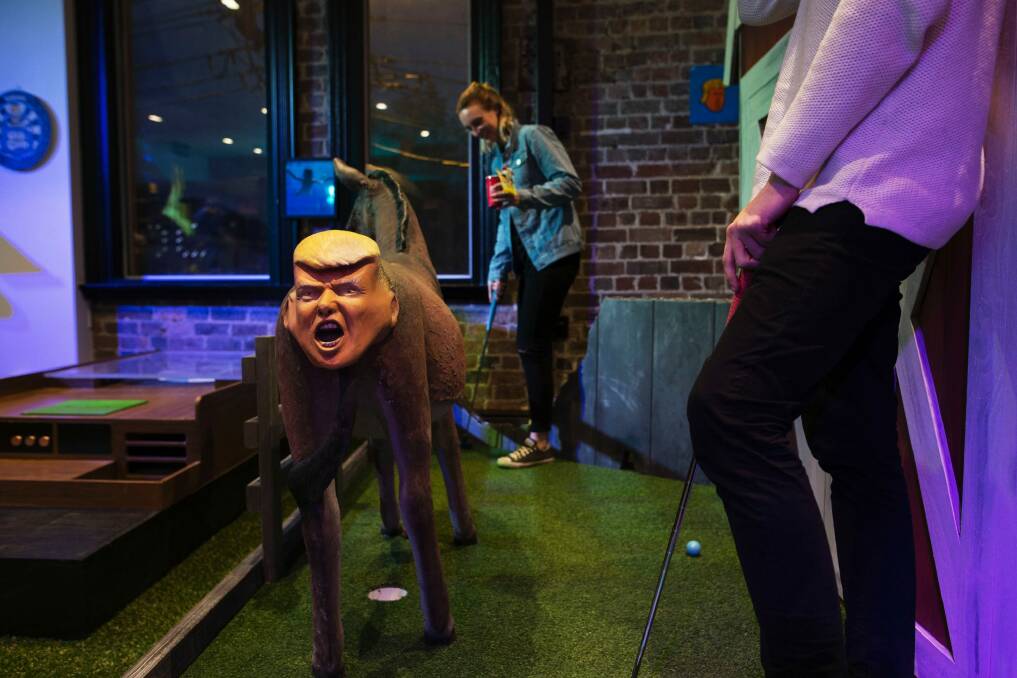 The old Sandringham Hotel and Newtown Social Club has been converted into Holey Moley golf course where you can eat, drink and play mini-golf.  Photo: Dominic Lorrimer