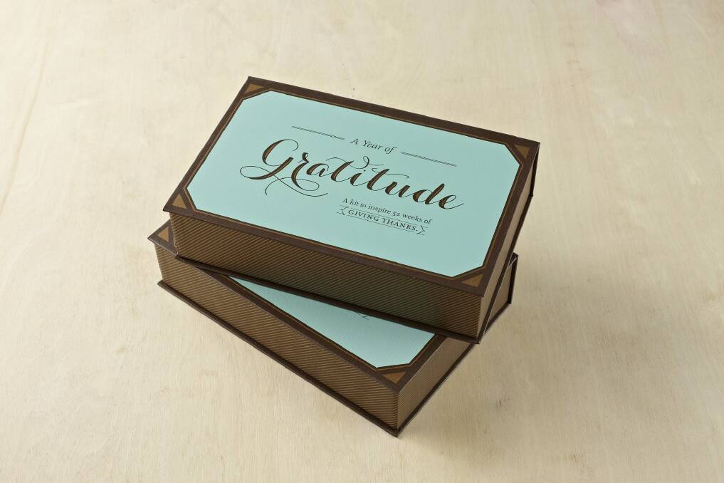 A Year of Gratitude kit from Pepes Paperie. Photo: Supplied