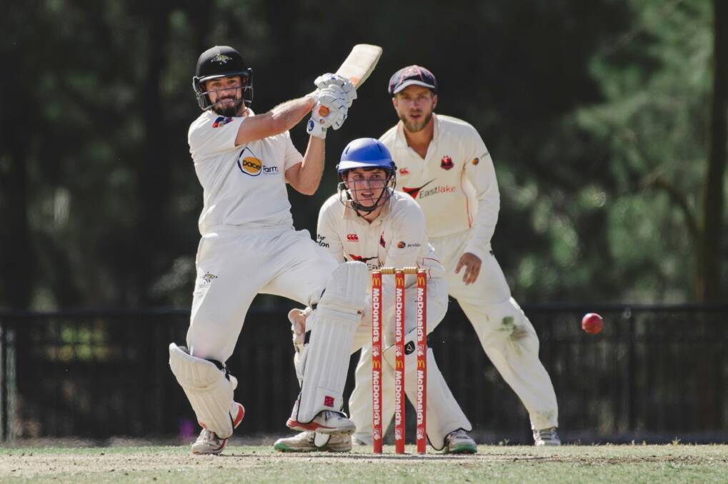 Cricket ACT Douglas Cup: Ginninderra Vs Eastlake. Ginninderra's Luke Ryan. Photo: Jamila Toderas Photo: Jamila Toderas