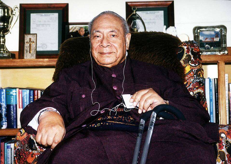 The late Tongan King, Taufa'ahau Tupou IV, in  Nuku'alofa in 2002. Photo: Matangi Tonga