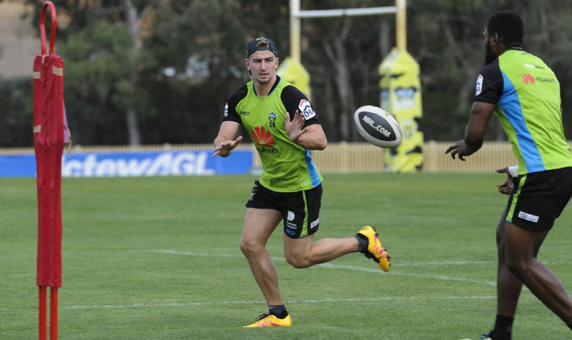 Canberra Raiders' Lachlan Croker will make his first-grade debut against the Roosters on Saturday. Photo: Graham Tidy