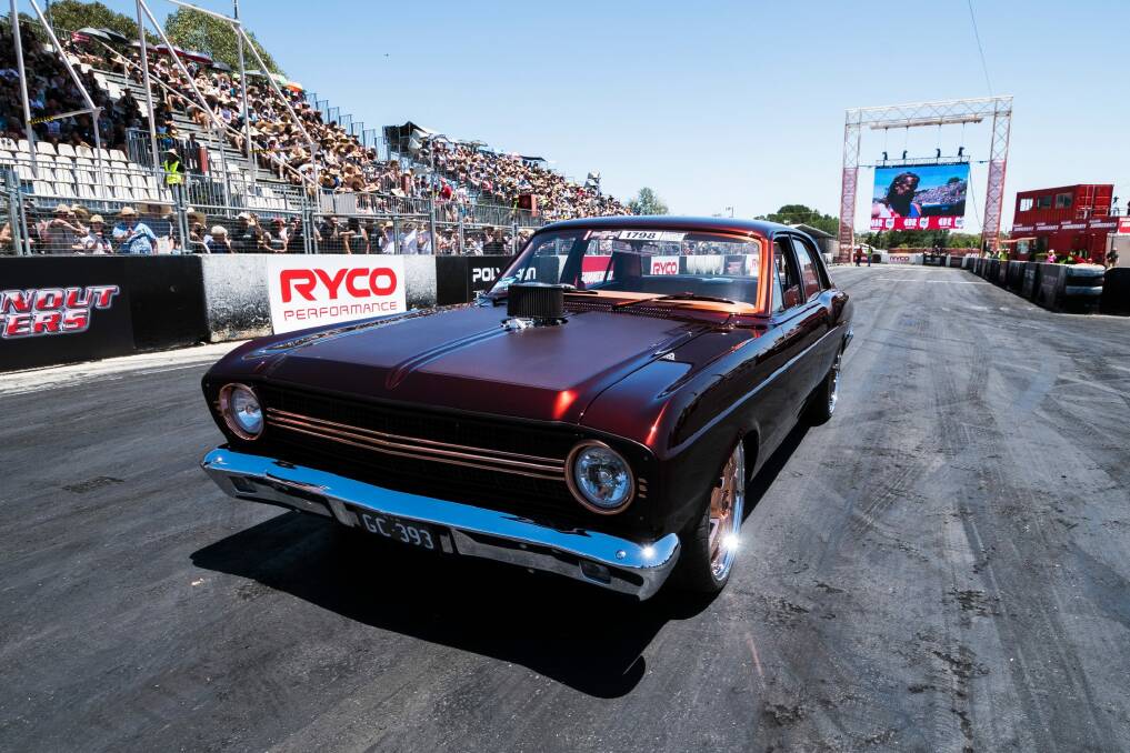 Grant Connors' car wins the Summernats 2018 Grand Championship.  Photo: Dion Georgopoulos