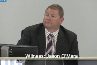 Jason O'Mara appearing before Commissioner Dyson Heydon.