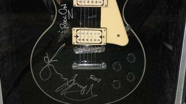 One of the guitars stolen from Manly West. Photo: QPS