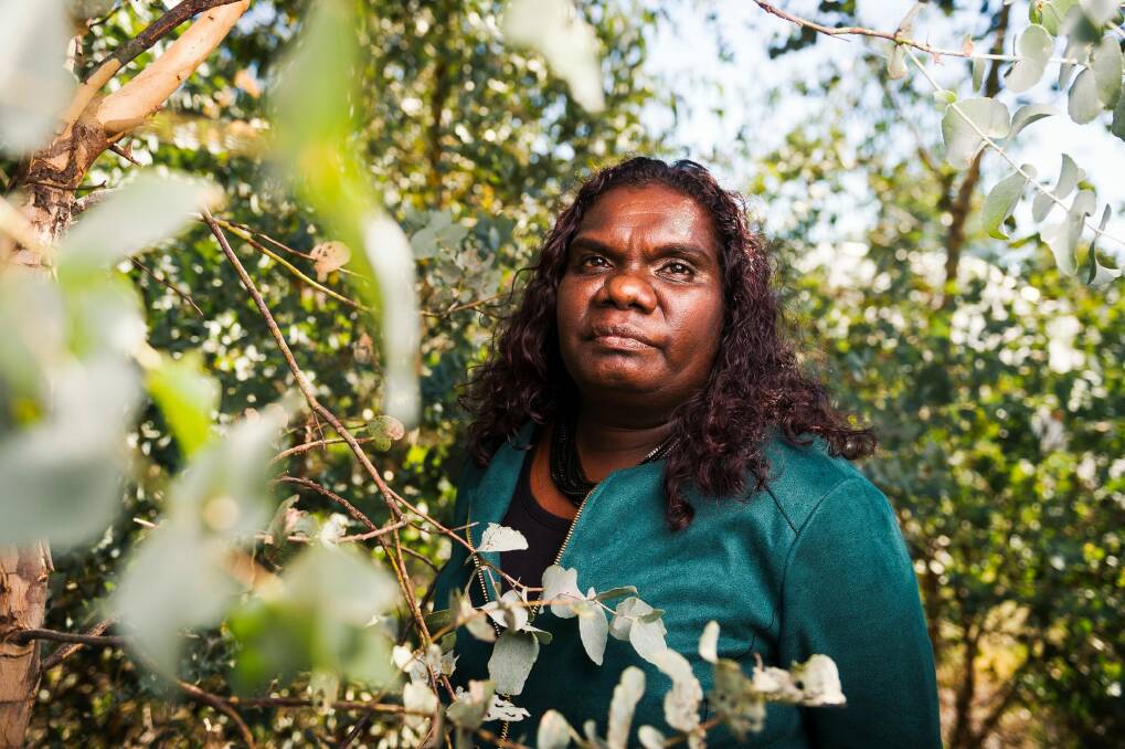 North East Arnhem Land Artist Dhapanbal Yunupingu will launch her debut CD at the National Folk Festival.  Photo: Dion Georgopoulos
