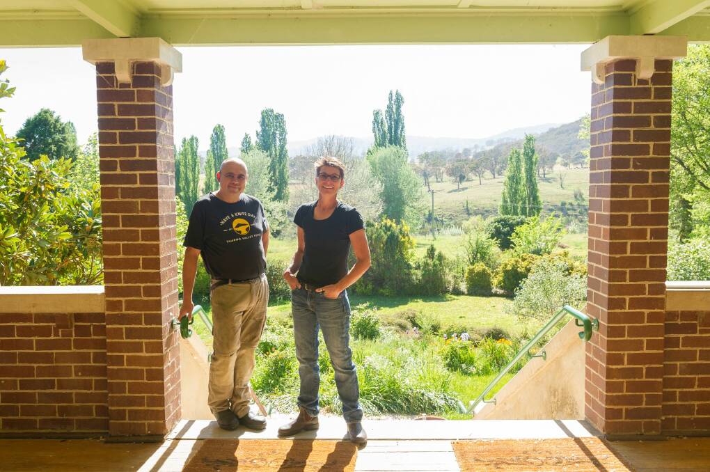 Karim Haddad and Ali Wass at Cuppacumbalong homestead in Tharwa.  Photo: Dion Georgopoulos