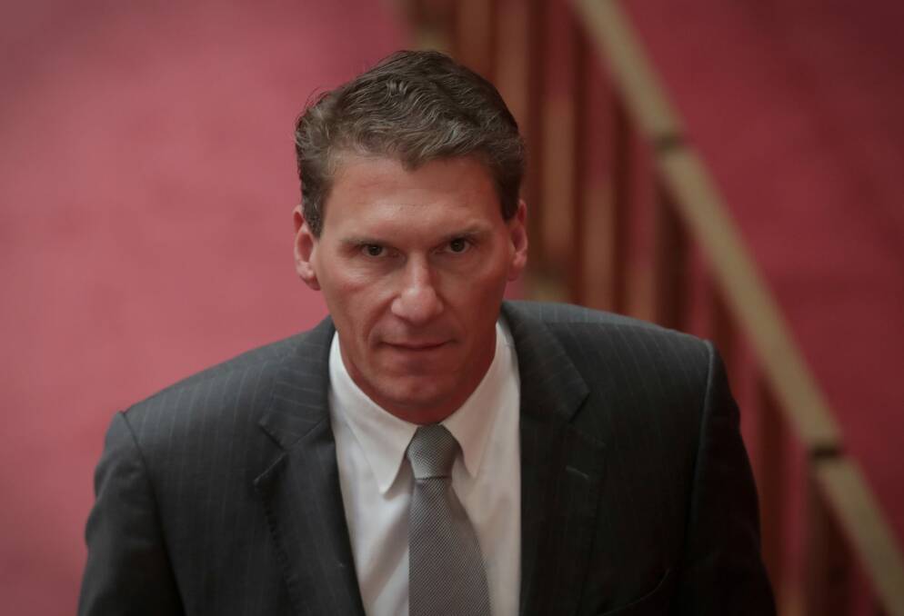 Cory Bernardi and other climate sceptic politicians are being outpaced by economics when it comes to the growth of renewables.  Photo: Andrew Meares