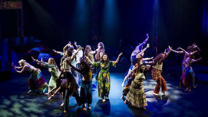 A scene from the musical 'Hair' playing at the Queanbeyan Performing Arts Centre. Photo: Rohan Thomson