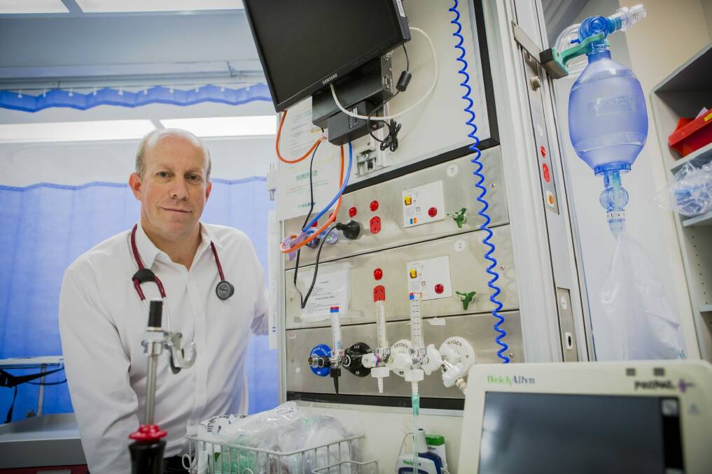 Incredibly busy: Clinical director of the emergency department at Canberra Hospital, Michael Hall.
 Photo: Jamila Toderas
