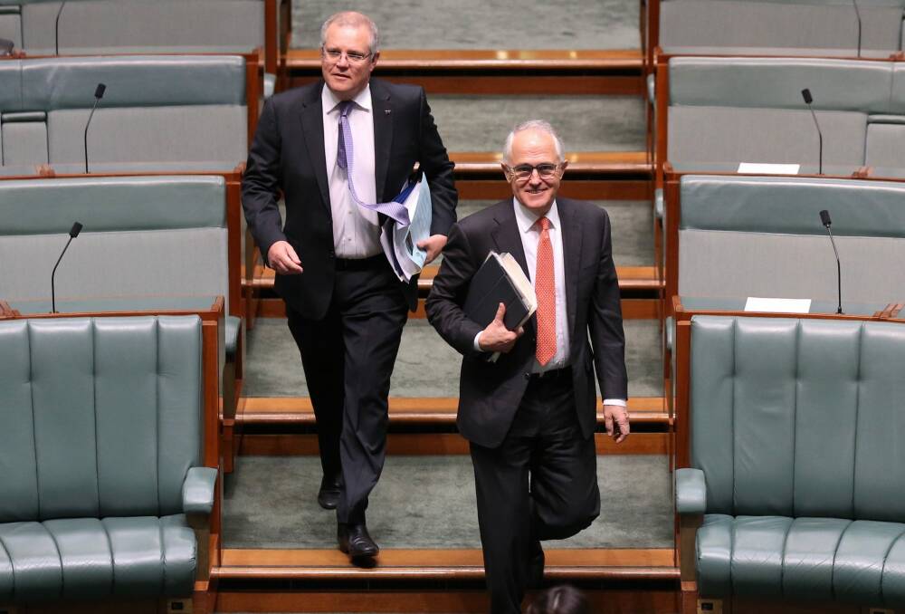 Prime Minister Malcolm Turnbull and Treasurer Scott Morrison. Photo: Andrew Meares