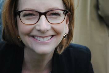 The portrait of Julia Gillard, captured by Sophie Deane.