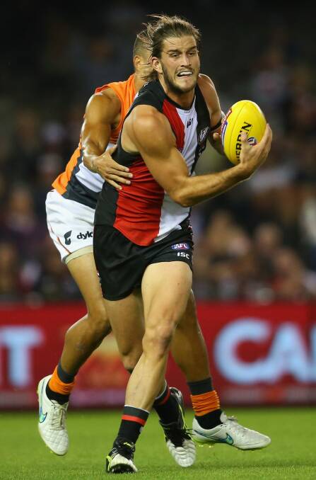 Josh Bruce has had a break-out season for St Kilda. Photo: Getty Images