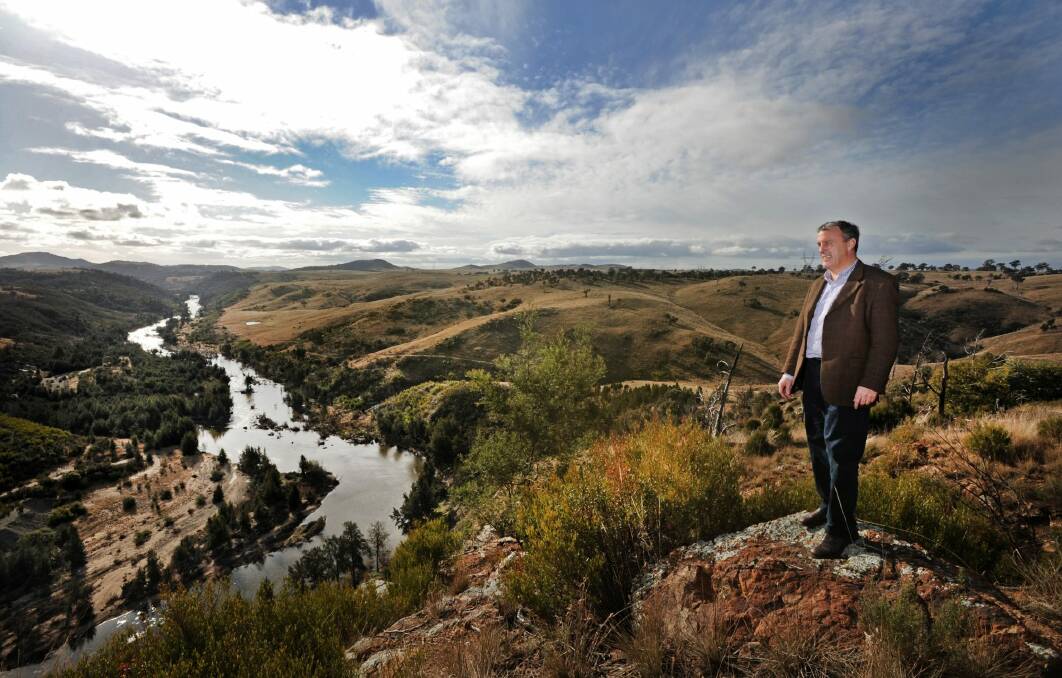 David Maxwell from the Riverview Group at the site of the new housing development near the Murrumbidgee River.  Photo: Andrew Sheargold  